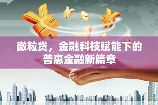 梧栖微粒贷，金融科技赋能下的普惠金融新篇章