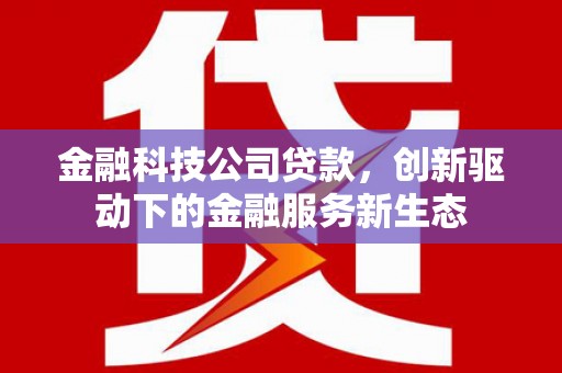 梧栖金融科技公司贷款，创新驱动下的金融服务新生态