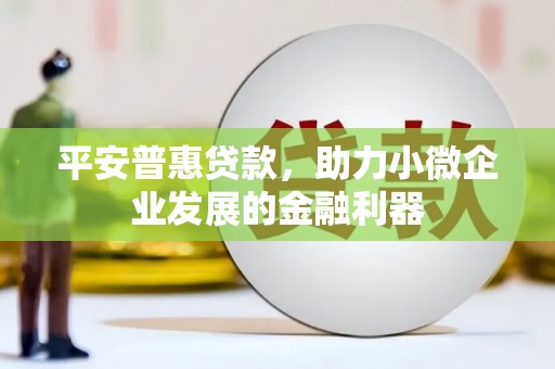梧栖平安普惠贷款，助力小微企业发展的金融利器