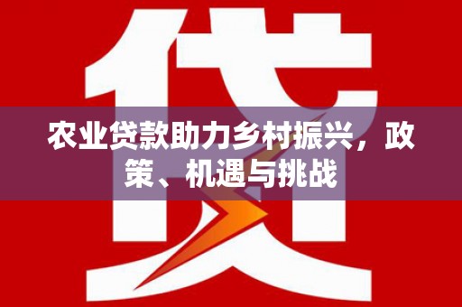 梧栖农业贷款助力乡村振兴，政策、机遇与挑战
