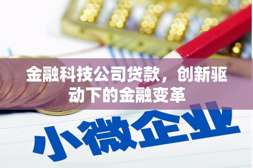 梧栖金融科技公司贷款，创新驱动下的金融变革