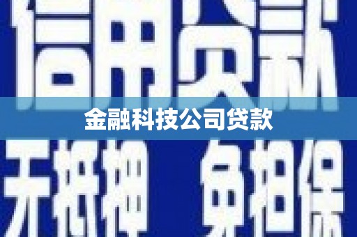 梧栖金融科技公司贷款