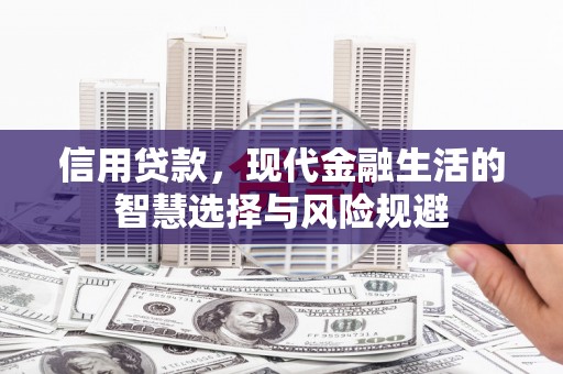 梧栖信用贷款，现代金融生活的智慧选择与风险规避