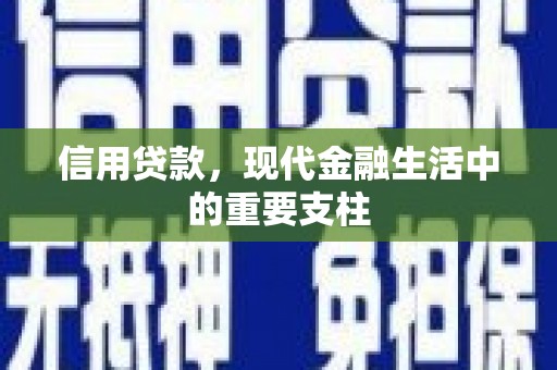 梧栖信用贷款，现代金融生活中的重要支柱