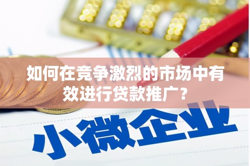 梧栖如何在竞争激烈的市场中有效进行贷款推广？