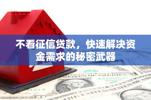 梧栖不看征信贷款，快速解决资金需求的秘密武器