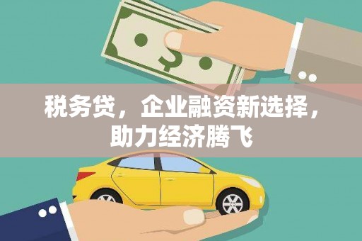 梧栖税务贷，企业融资新选择，助力经济腾飞