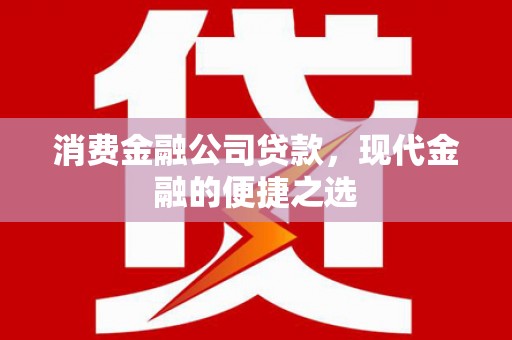 梧栖消费金融公司贷款，现代金融的便捷之选
