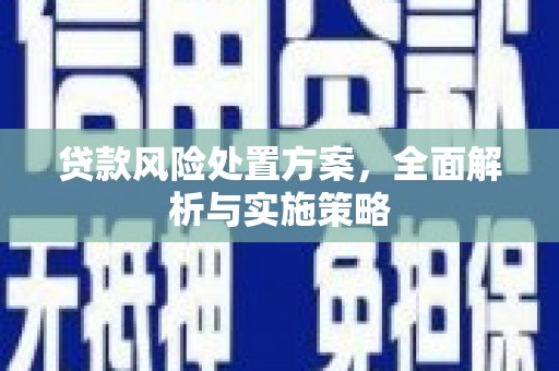 梧栖贷款风险处置方案，全面解析与实施策略